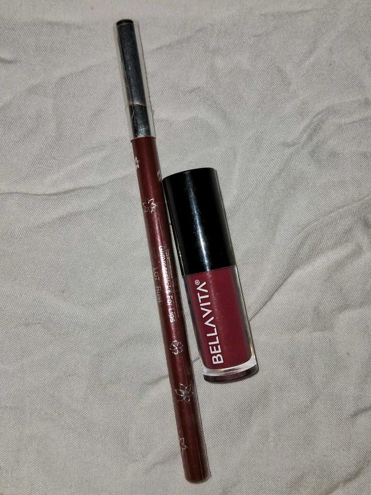 Bella Vita Matte Lip Stick &amp; Liner