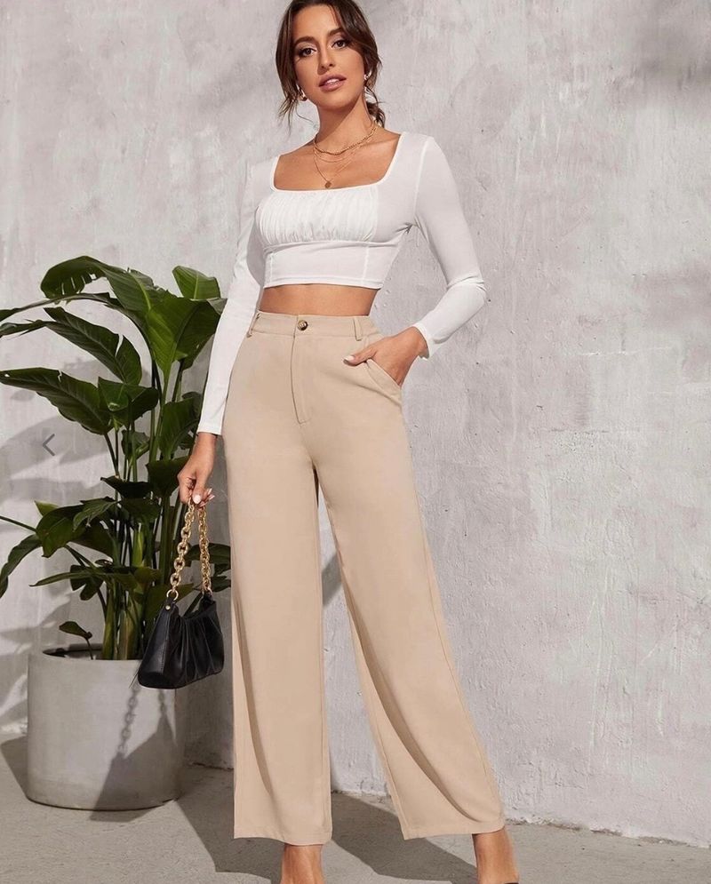 H&amp;M Wide-Leg Tailored Trousers