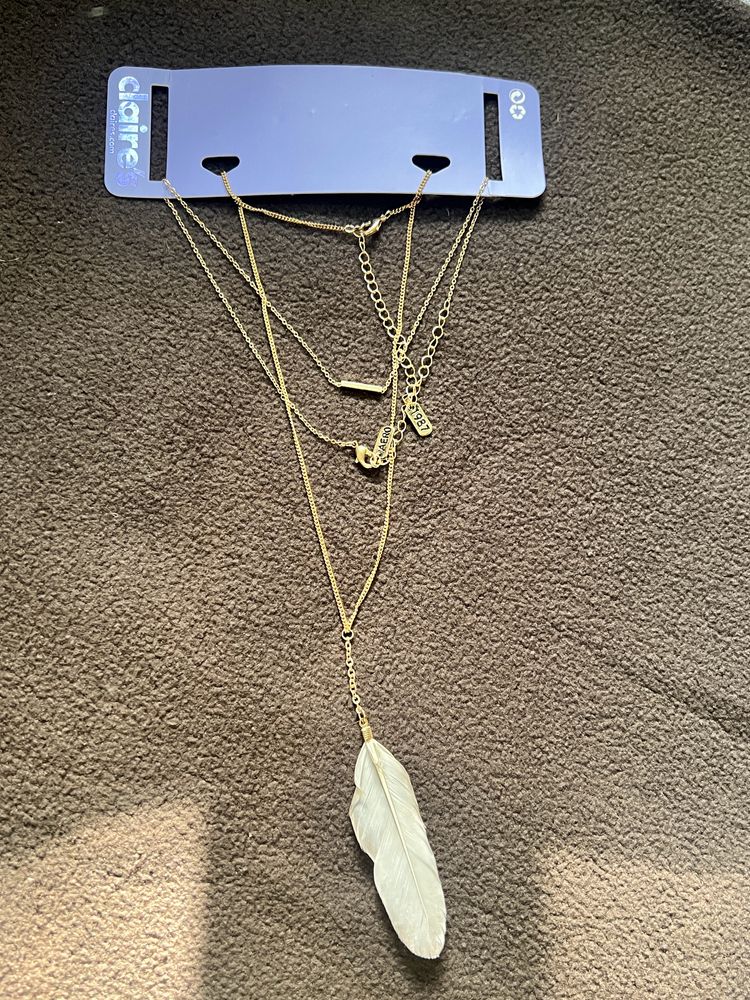 Double Chain Golden Necklace With Feature