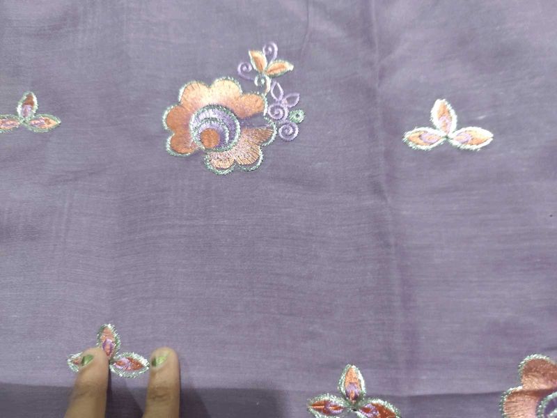 Embroidered Dress Material Cotton Mix