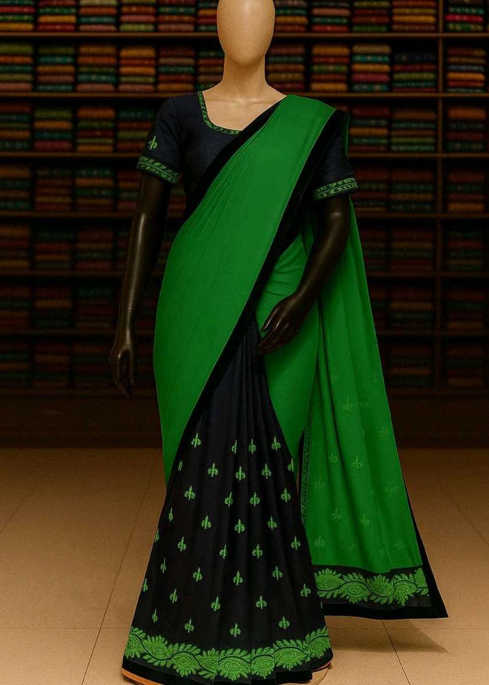 🇳🇿💫❤️ Elegant Green &amp; Neavy Blue Saree