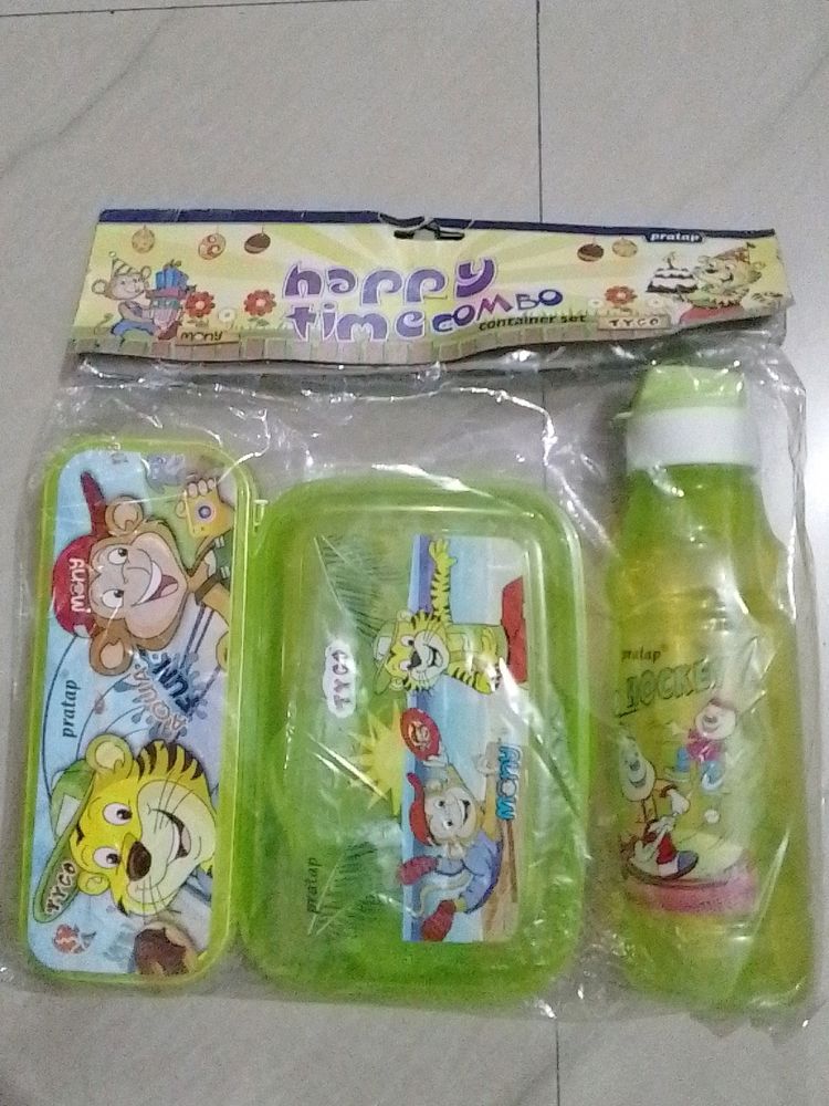 Kids Pencil Box, Tiffin Box, Water Bottle Set