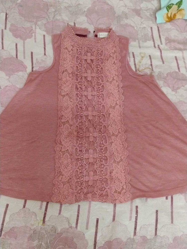 Dusty Rose Lace Tank