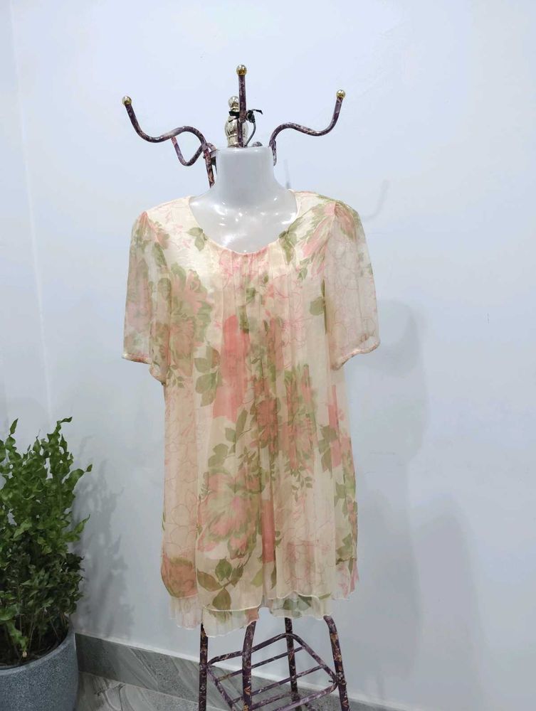 Floral Chiffon Top/ Mini Dress
