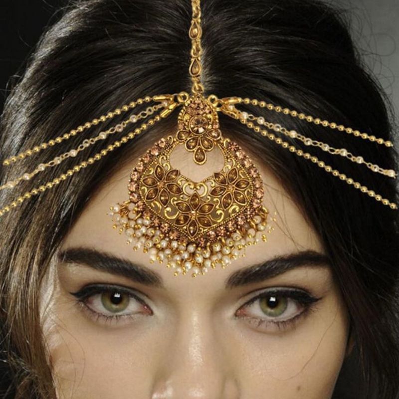 Gold-Tone Indian Headpiece