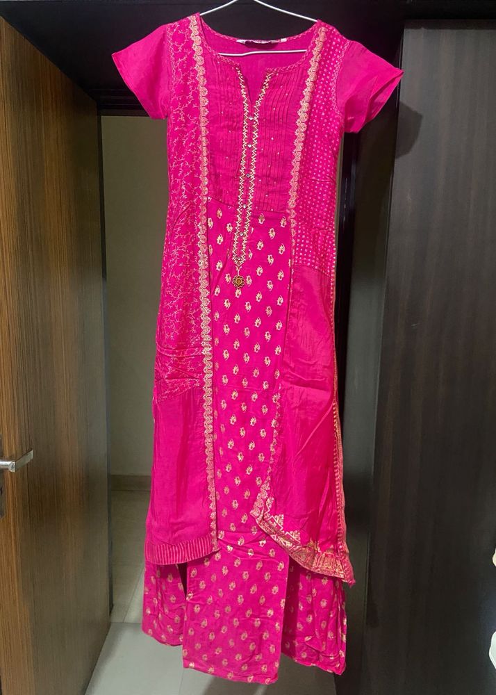 Hot Pink Festive Gown For Sale