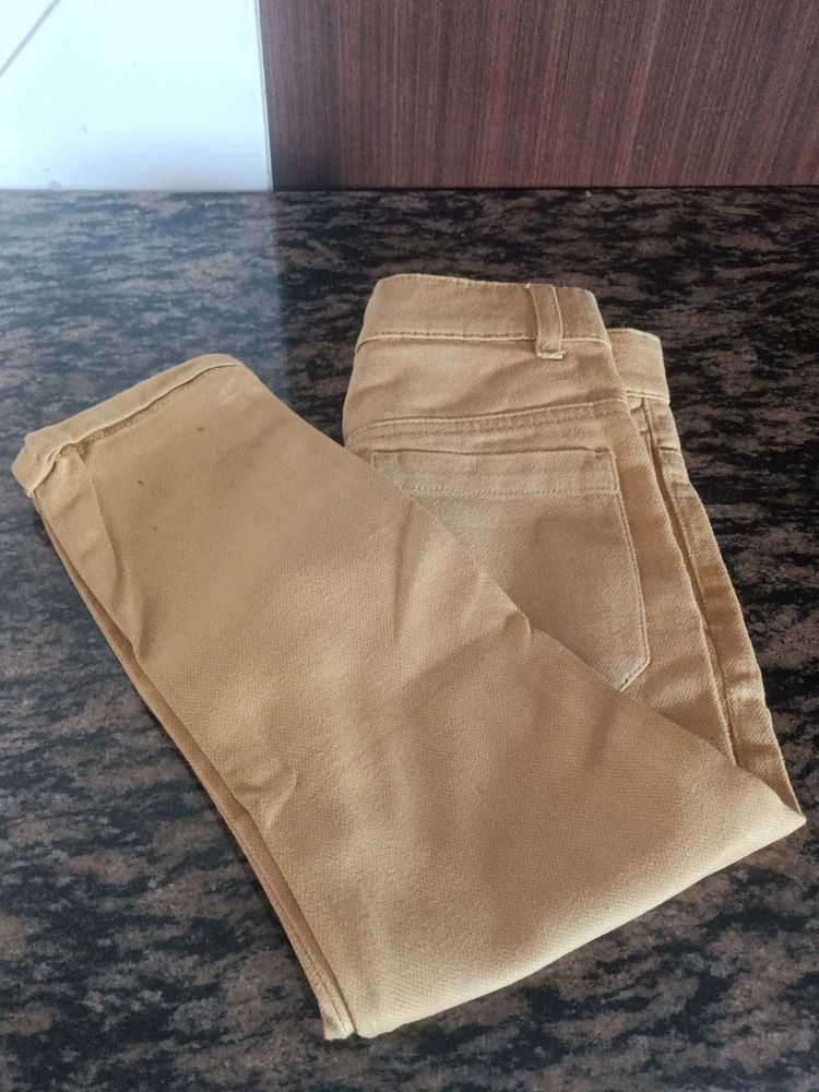 Branded Flat-Front Trousers For Boys