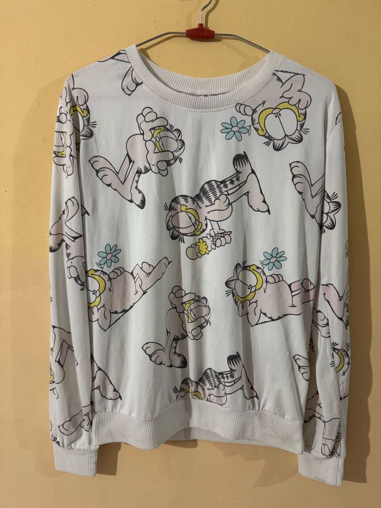 Garfield Graphic Print Sweatshirt