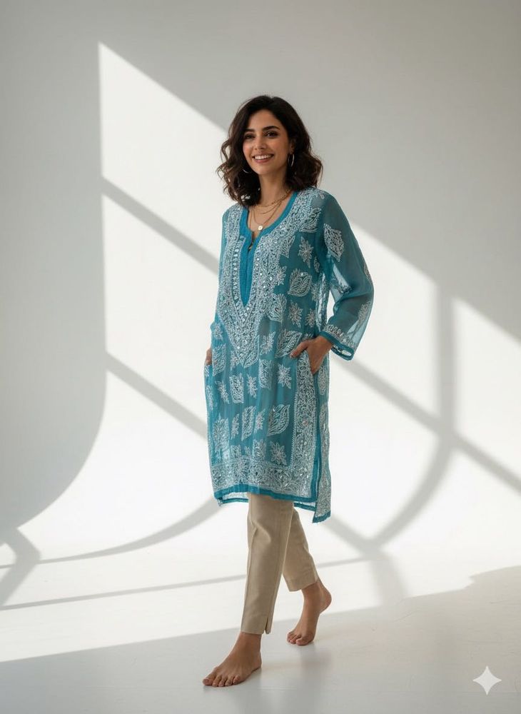 Elegant Blue Kurta