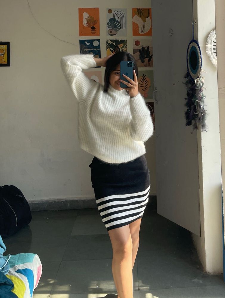 Black And White Skirt