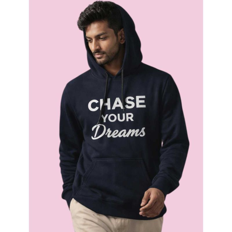 Chase Your Dreams Hoodie Fabric Fleece Color Navy