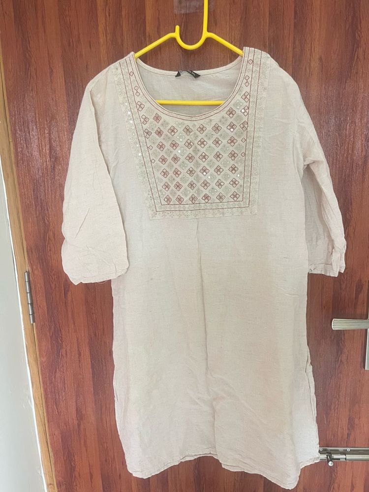 Elegant Beige Kurta