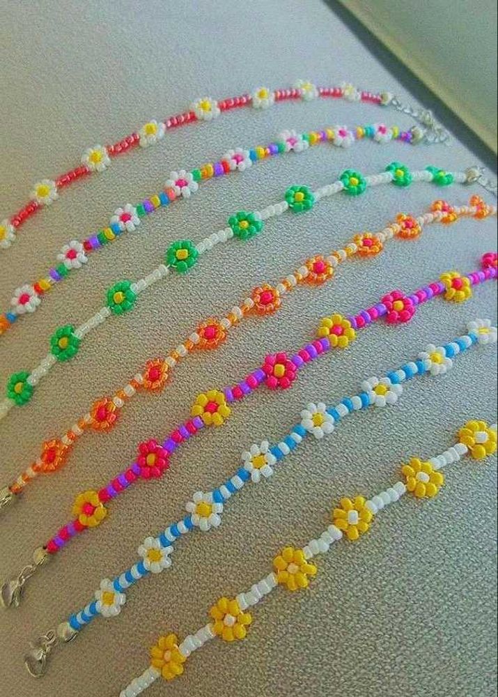 Flower Beaded Bracelet