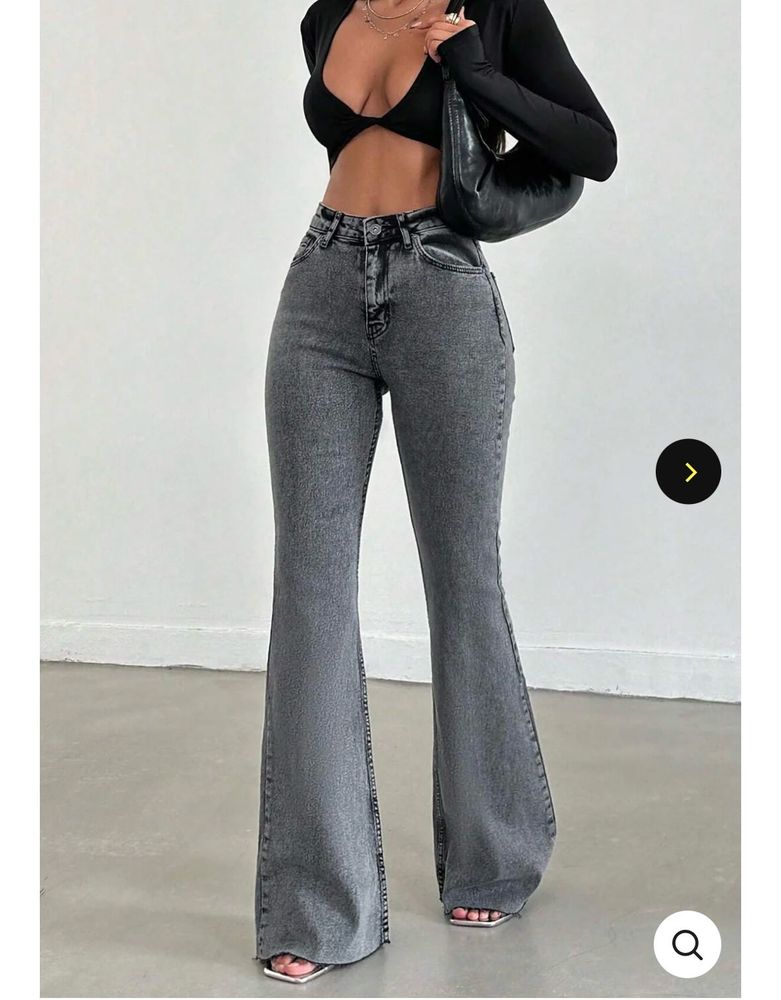 Grey Flare Jeans