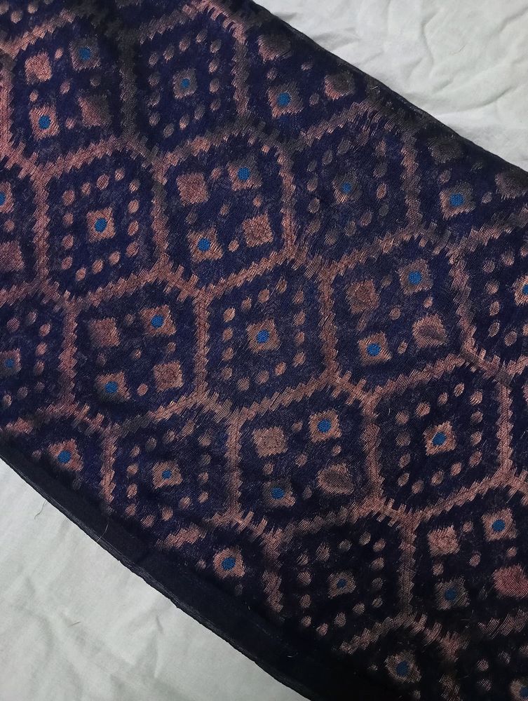 Beautiful Navi Blue Noyakhali Jamdani