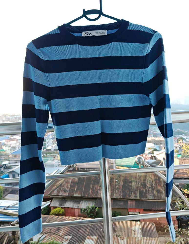 ZARA Striped Knitted Sweater