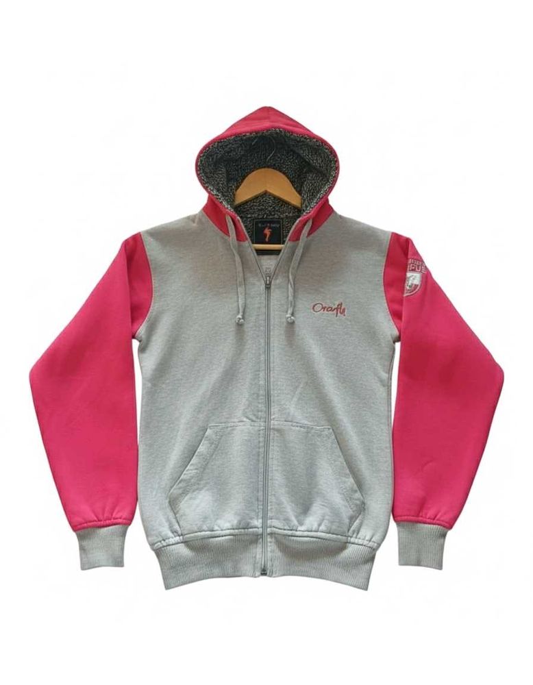 Craftfly Grey &amp; Pink Hoodie