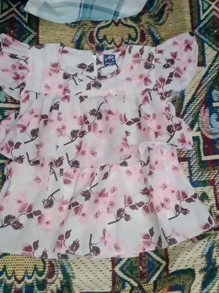 Cute Floral Girls Top