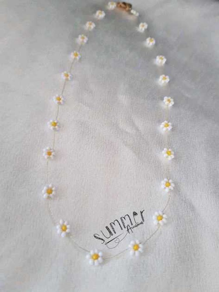 Daisy Beaded Necklace💛