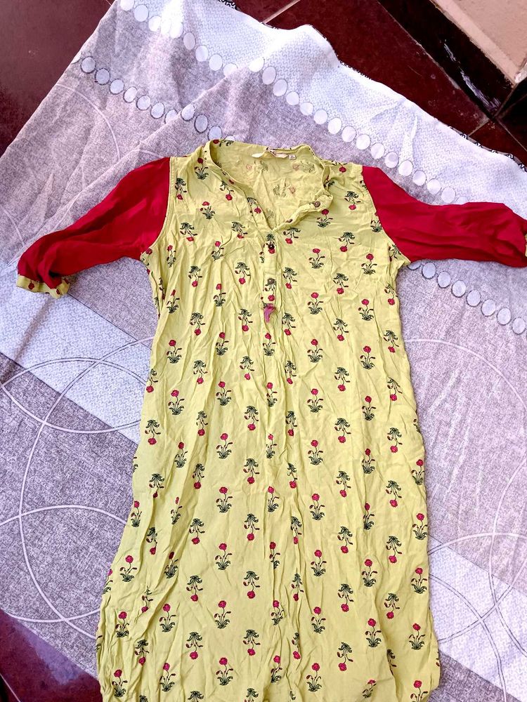 Floral Print Kurta