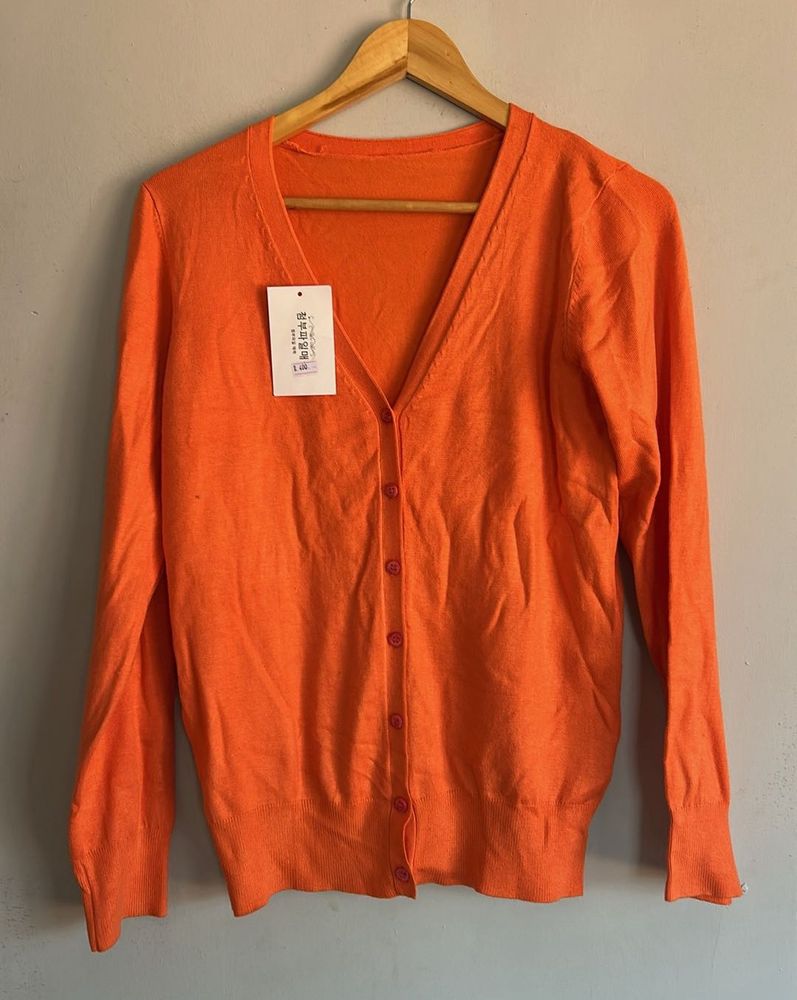Orange Cardigan