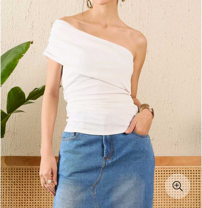 One Shoulder Rutched Top