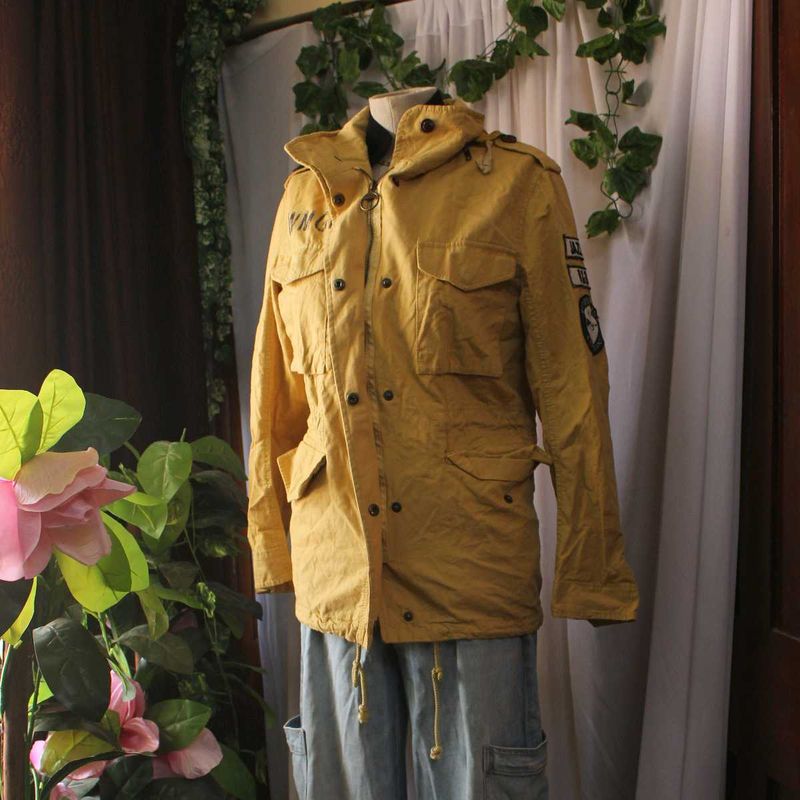 Yellow Vintage Casual Jacket