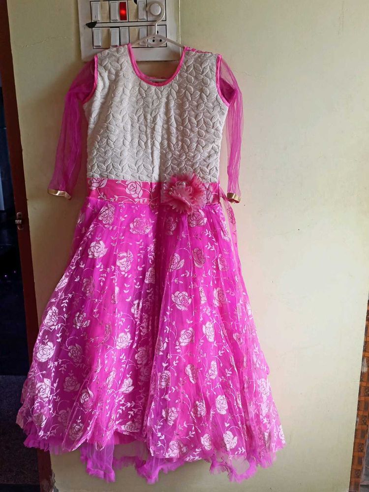 Beautiful Pink Long Frock