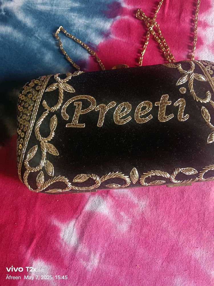 Personalized Embroidered Clutch