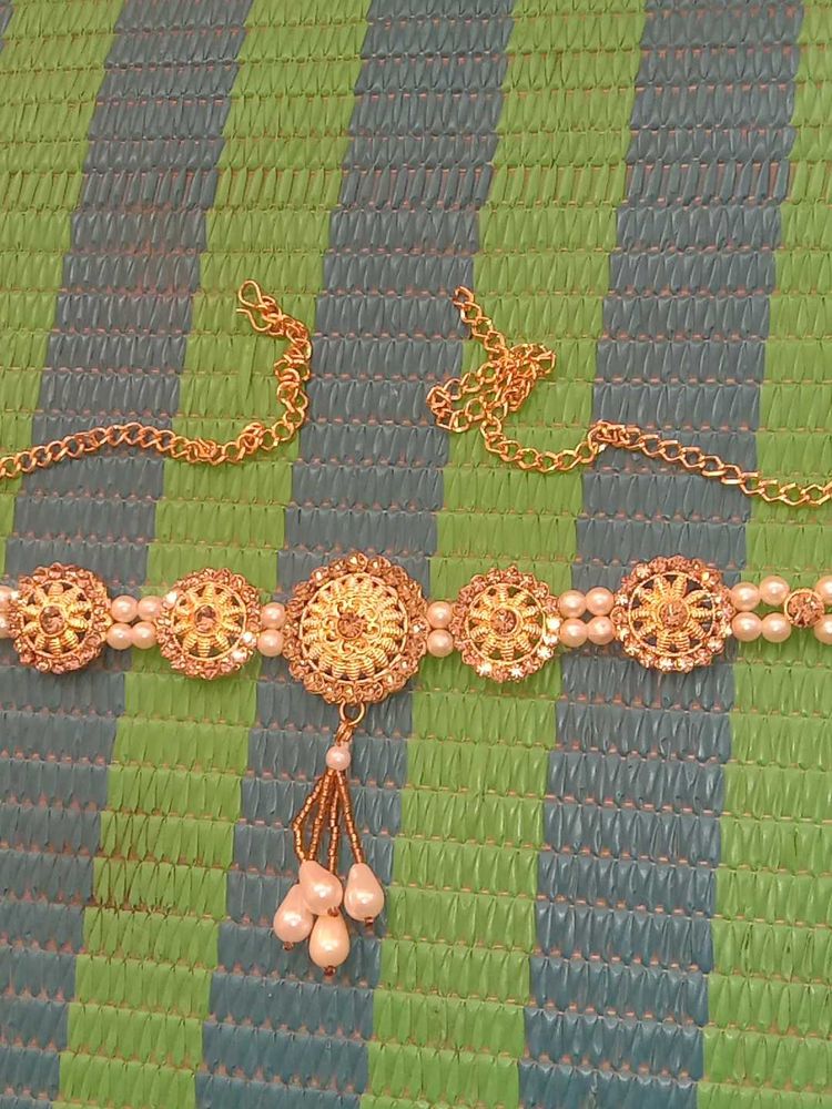 Elegant Pearl &amp; Gold kamarbandh
