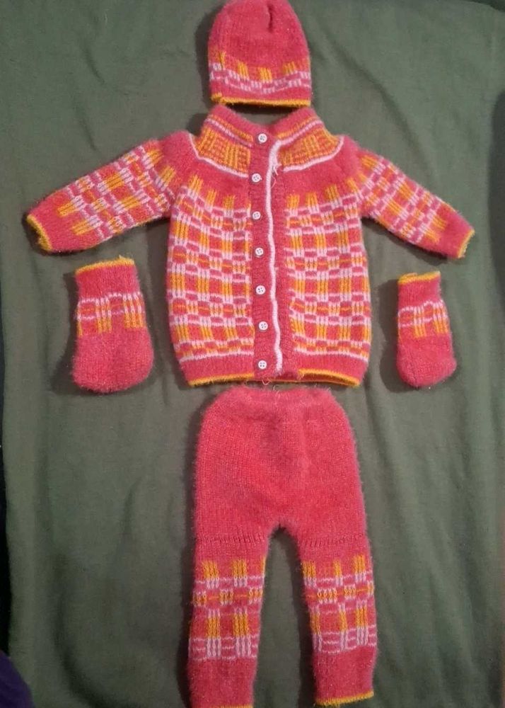 Handmade Knitted Baby Outfit