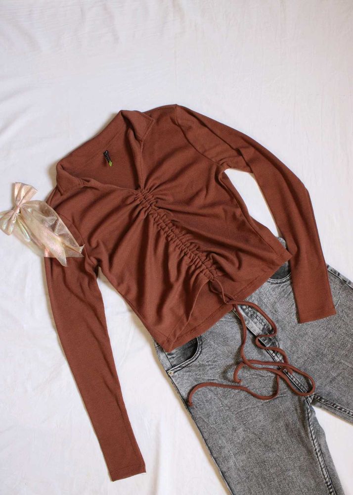 Women Brown Top