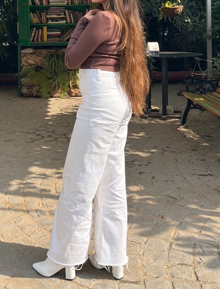 White Wide Leg Jeans