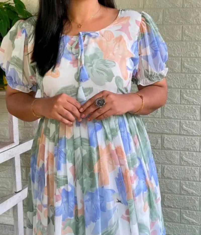 Floral Print Fit &amp; Flare Dress