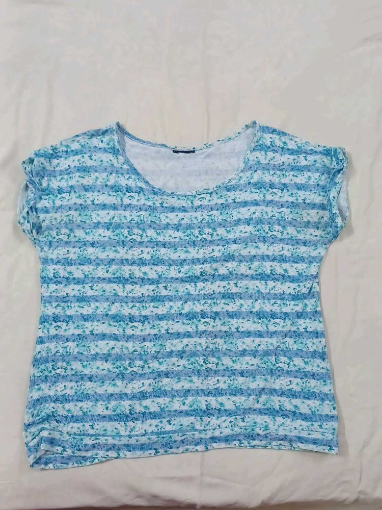 Striped Green And  Blue T-Shirt