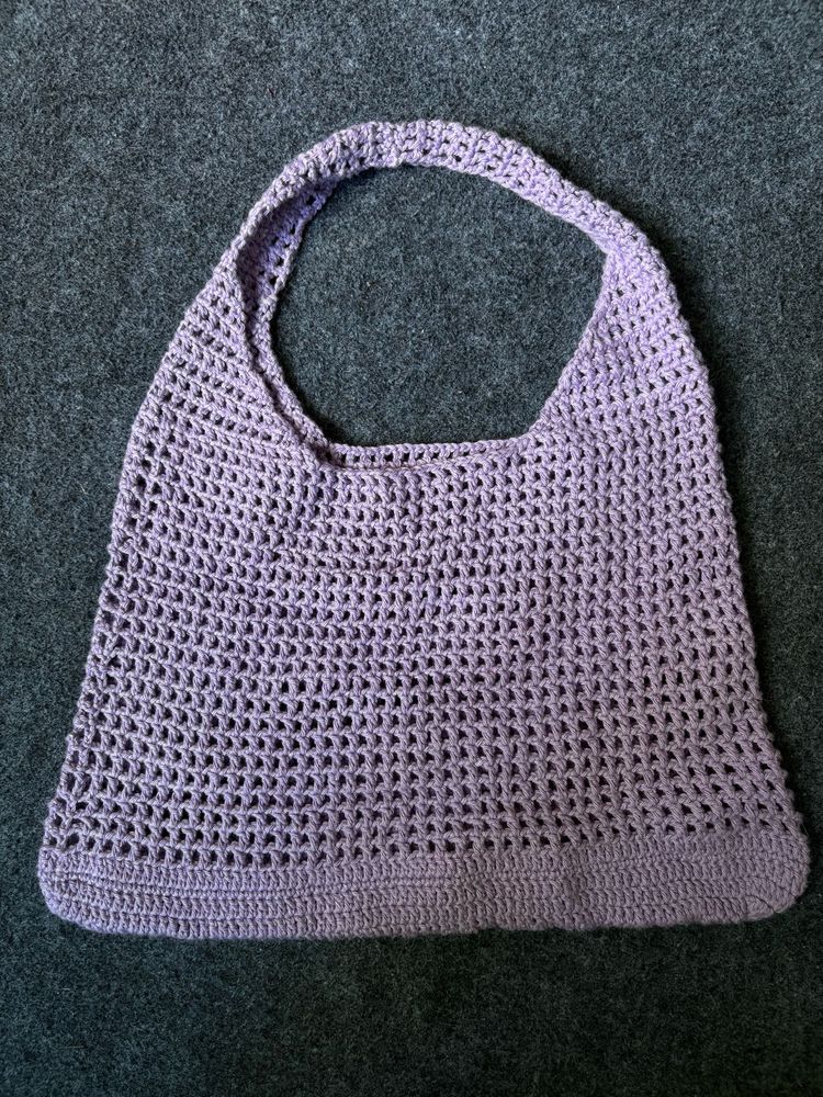 Crochet Lavender Handbag