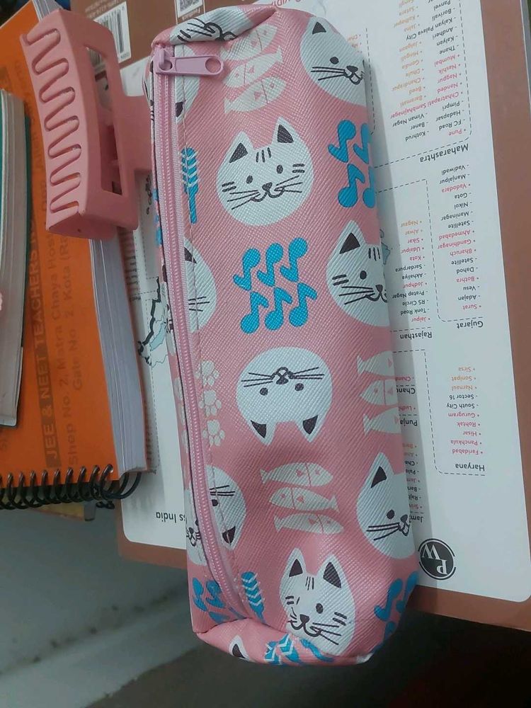 Cute Cat Print Pencil Pouch