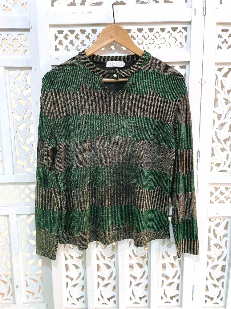 Metallic Forest Glam Top B