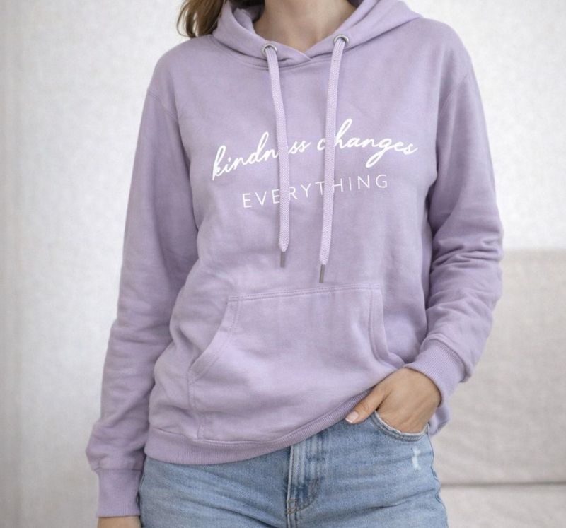 Lavender Hoodie with Graphic