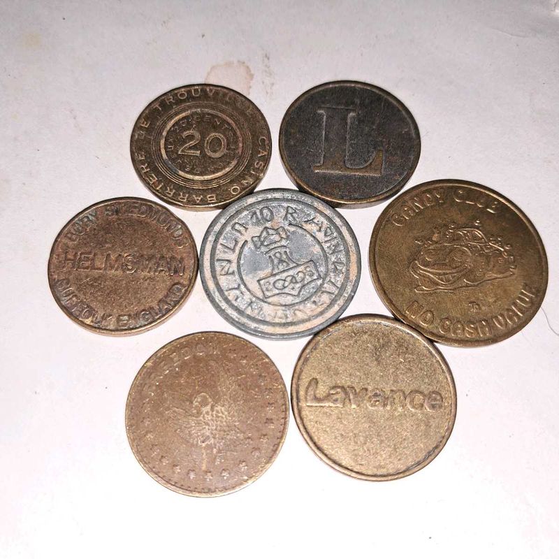 7 Rare Collectible Token Coins