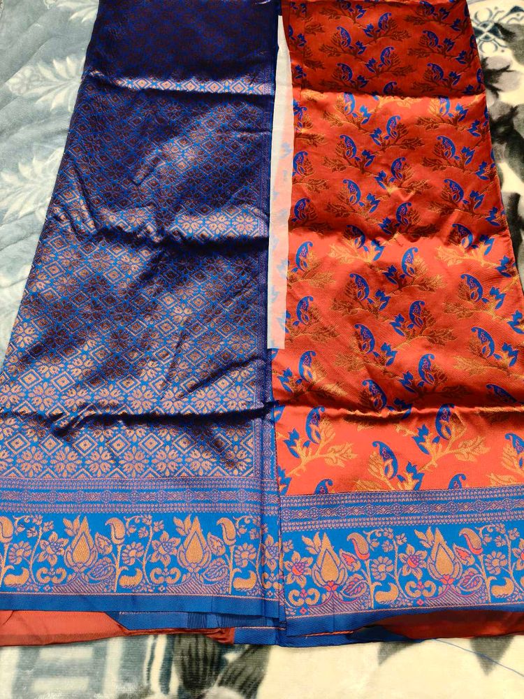 Dual-Tone Art Silk Saree