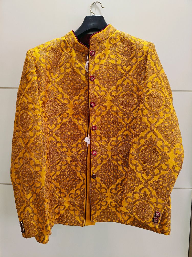 Mustard Jodhpuri Jacket For Men 🆕 💛