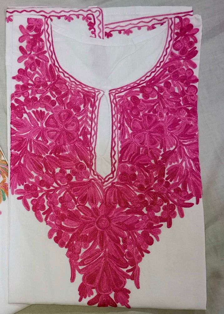 Pink Kashmiri Embroidered Kurta
