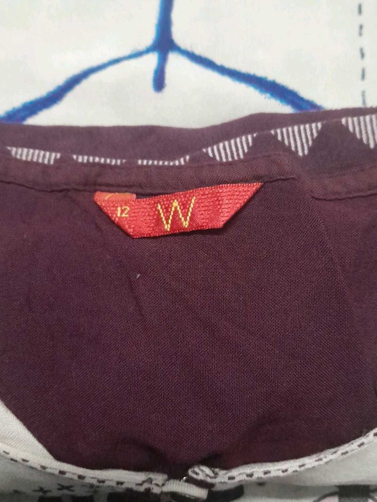 Burgundy 'W' Top