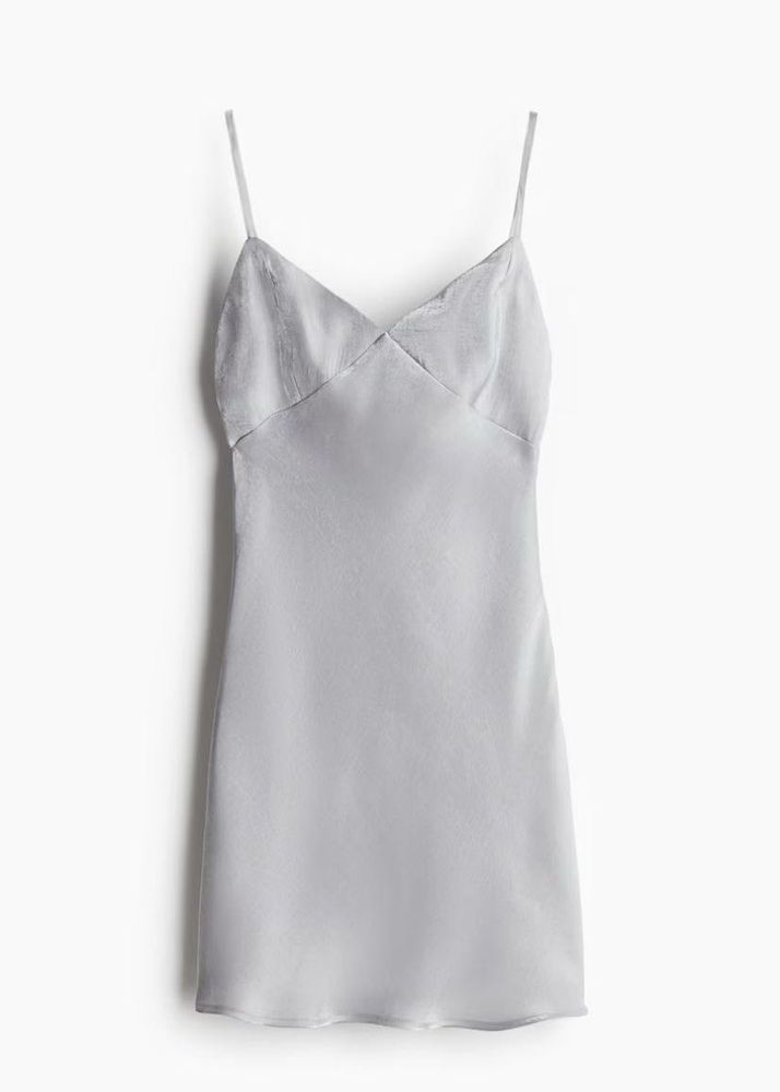H&amp;M Silver Slip Dress