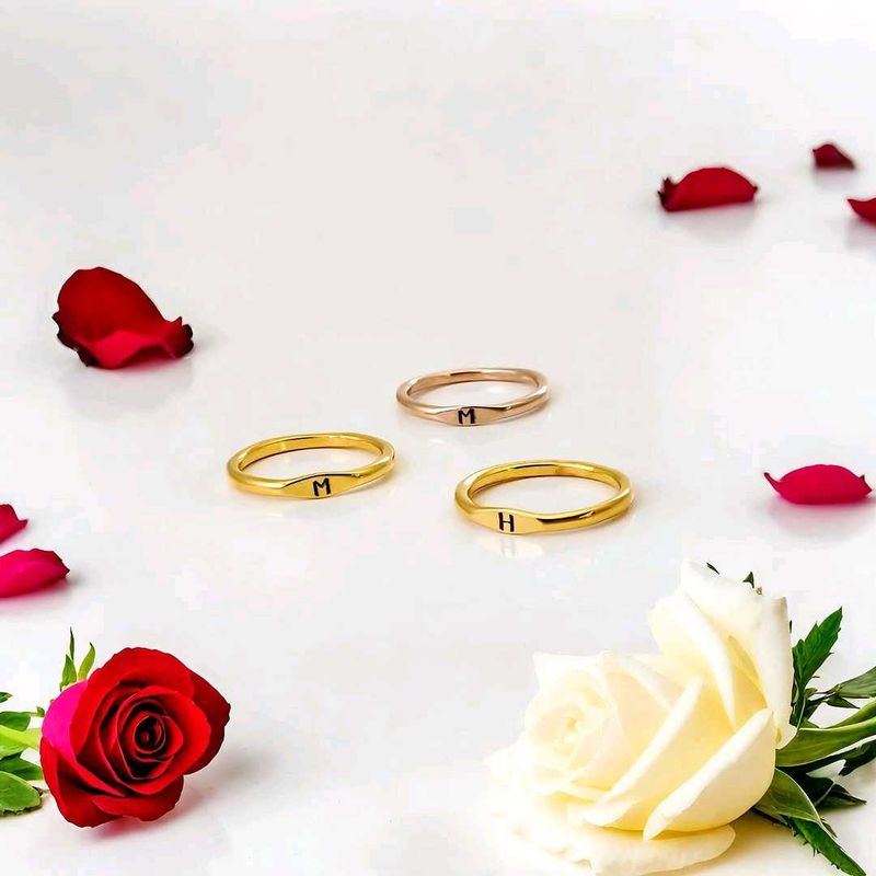 Personalized Initial Stacking Ring