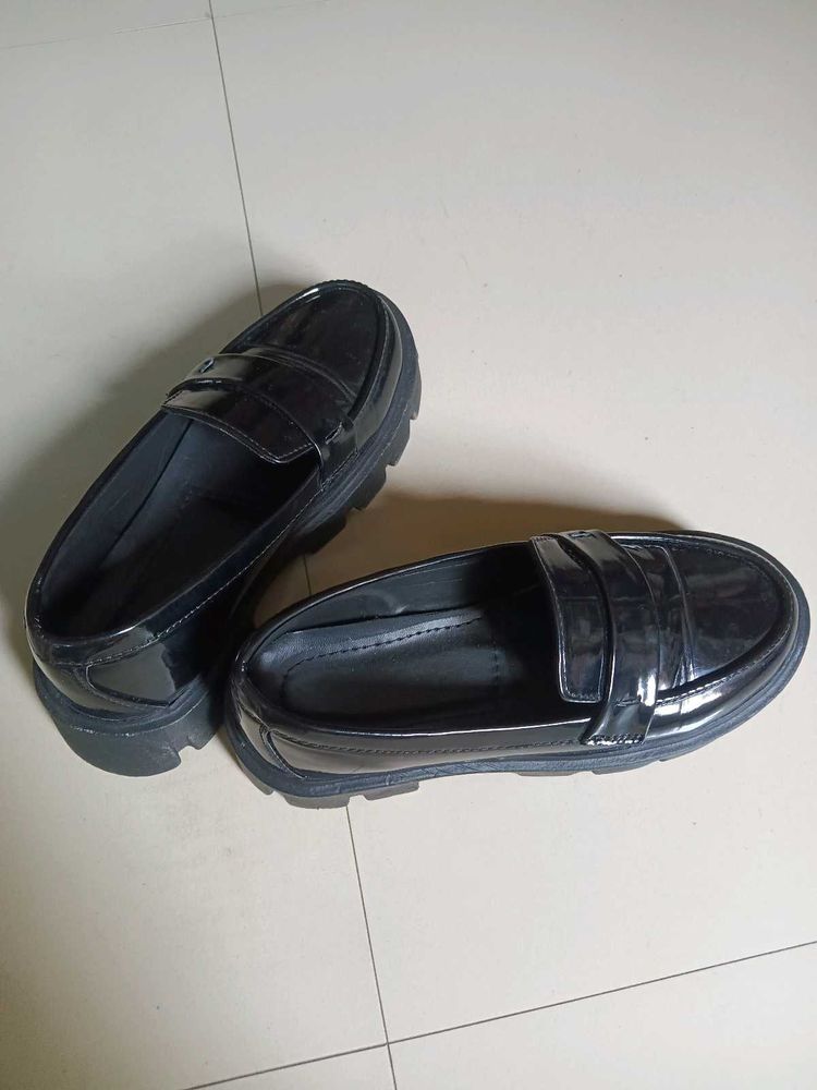 Black Patent Leather Loafers