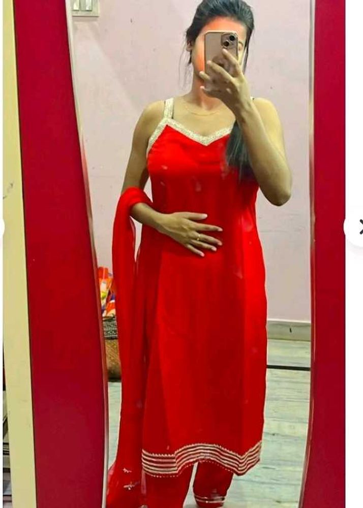Kurti Pant With Dupatta Set