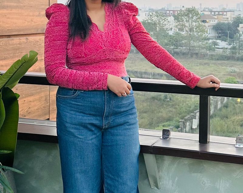 A Very Beautiful Pink Velvet Top.