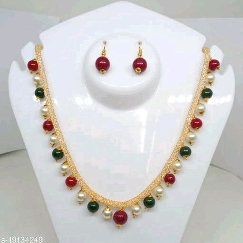 Beaded Necklace &amp; Earring Set
